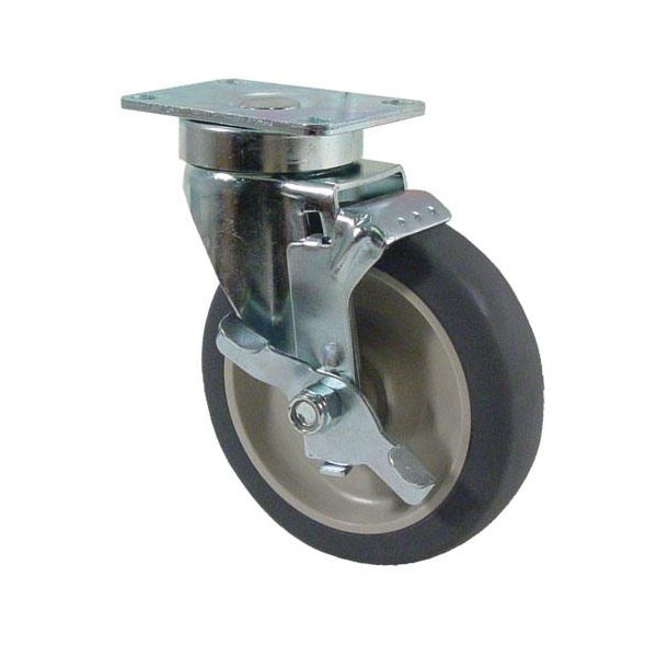 Duraglide 5 in Swivel Plate Caster w/ Brake